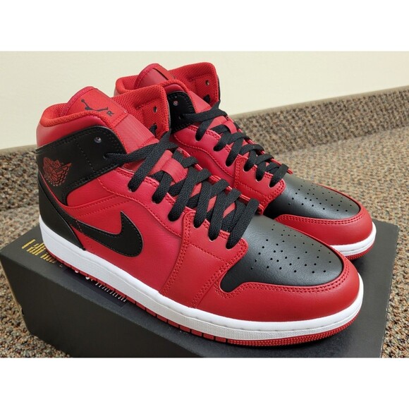 Air Jordan 1 Mid 'Reverse Bred' 2022 (Men's 10) 554724-660 - Picture 1 of 8